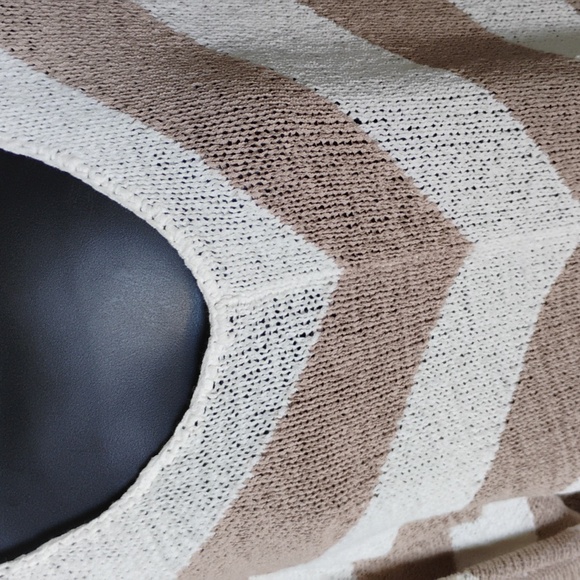 Chicos Loose Weave Tunic Sweater Raglan Sleeves Size 2 Lightweight  3/4 Sleeves - Picture 3 of 7